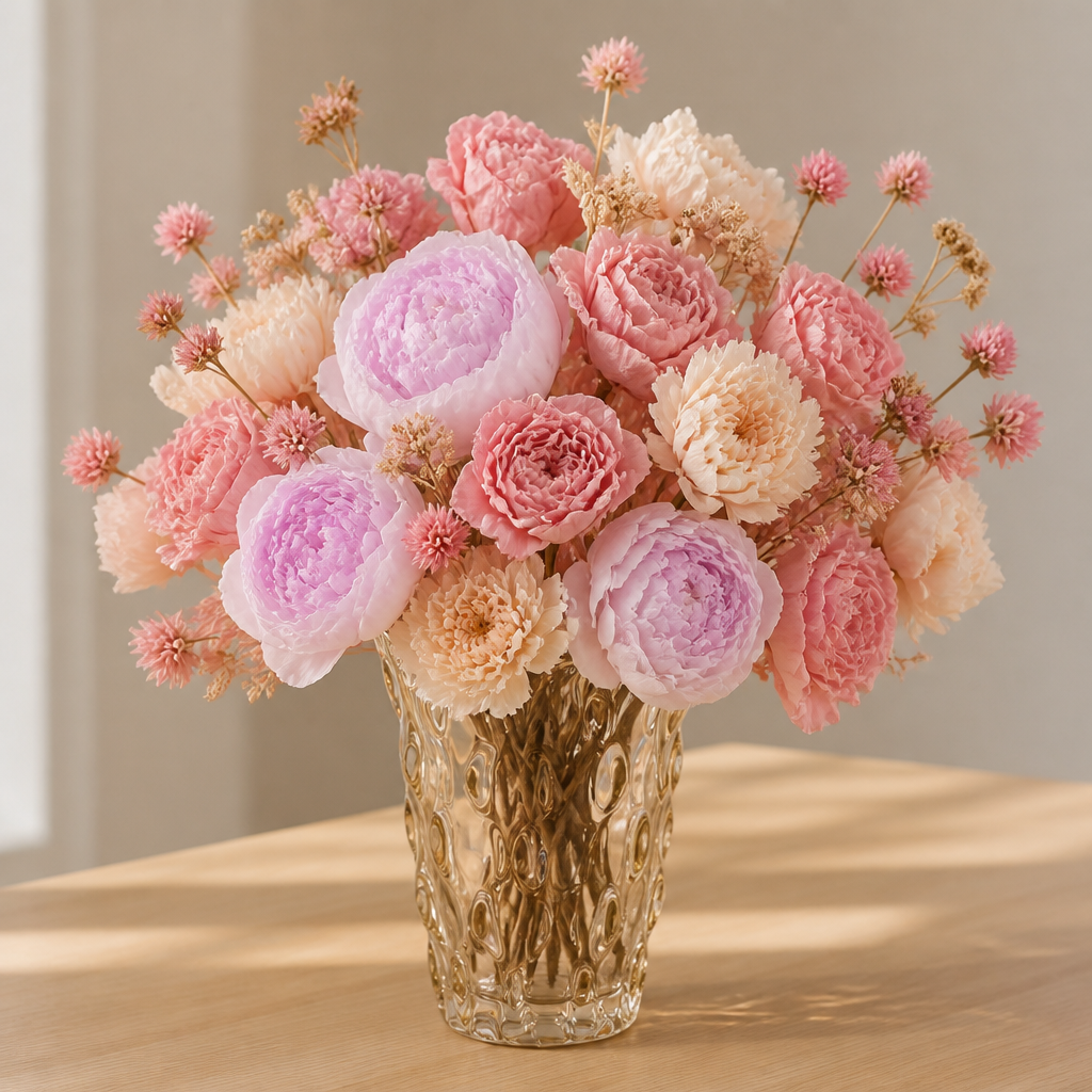 Stemmed Rose Pink Housewarming Arrangement