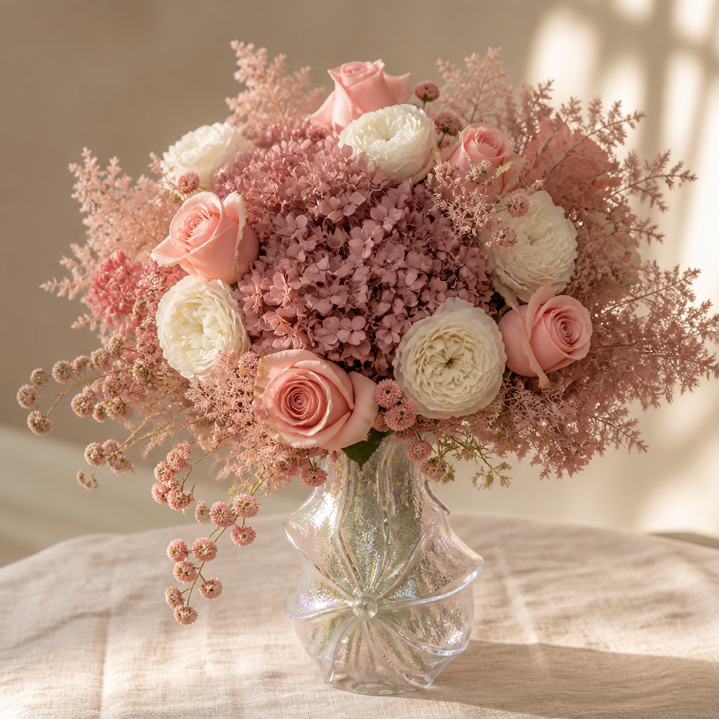 Rose Dusty Pink Anniversary Arrangement