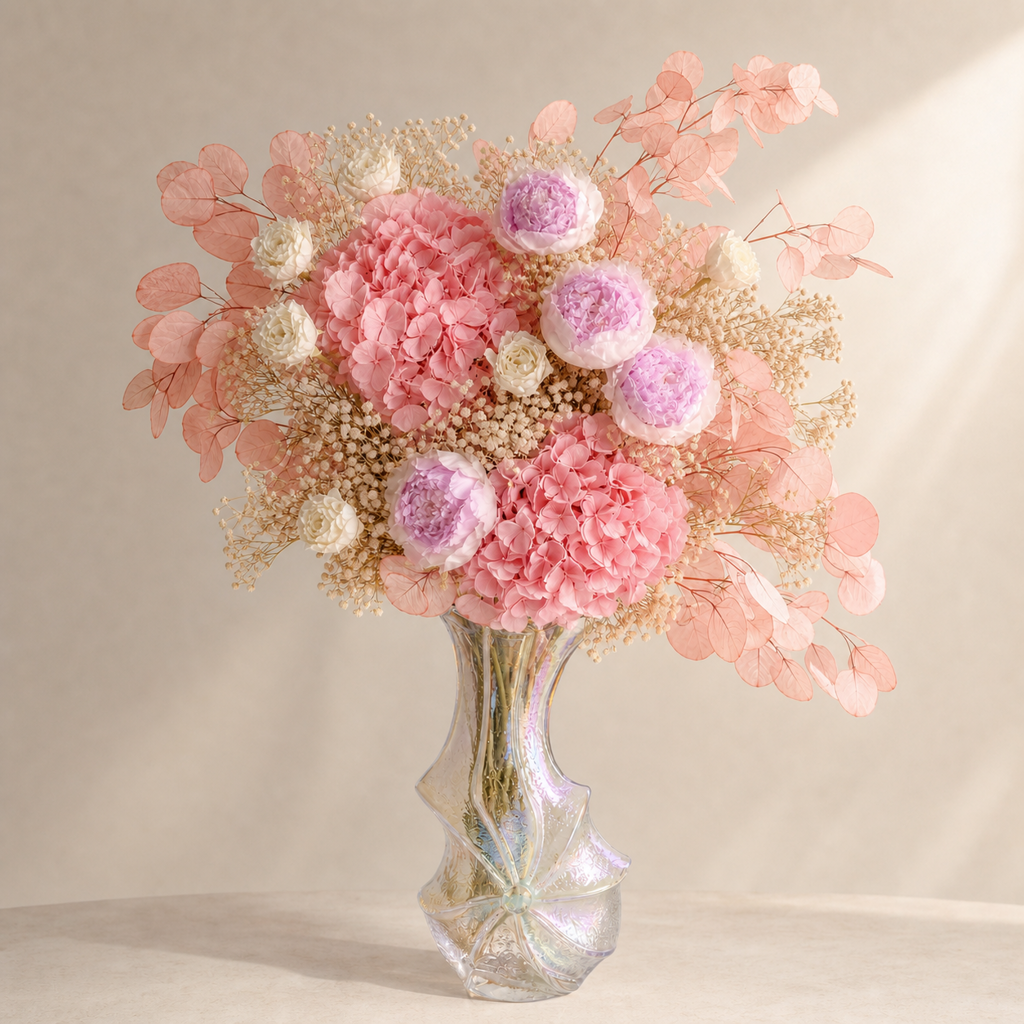 Stemmed Rose White Reception Arrangement