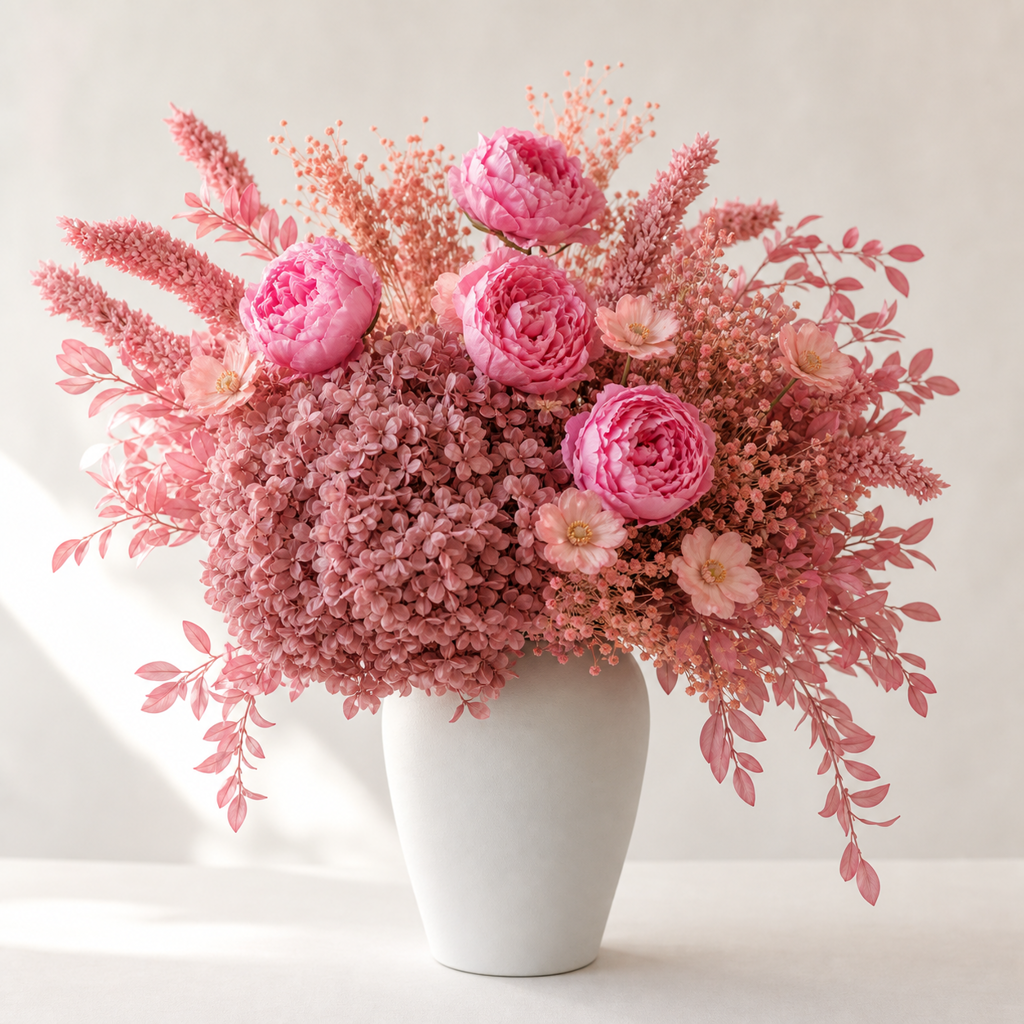 Peony Pink Sympathy Arrangement
