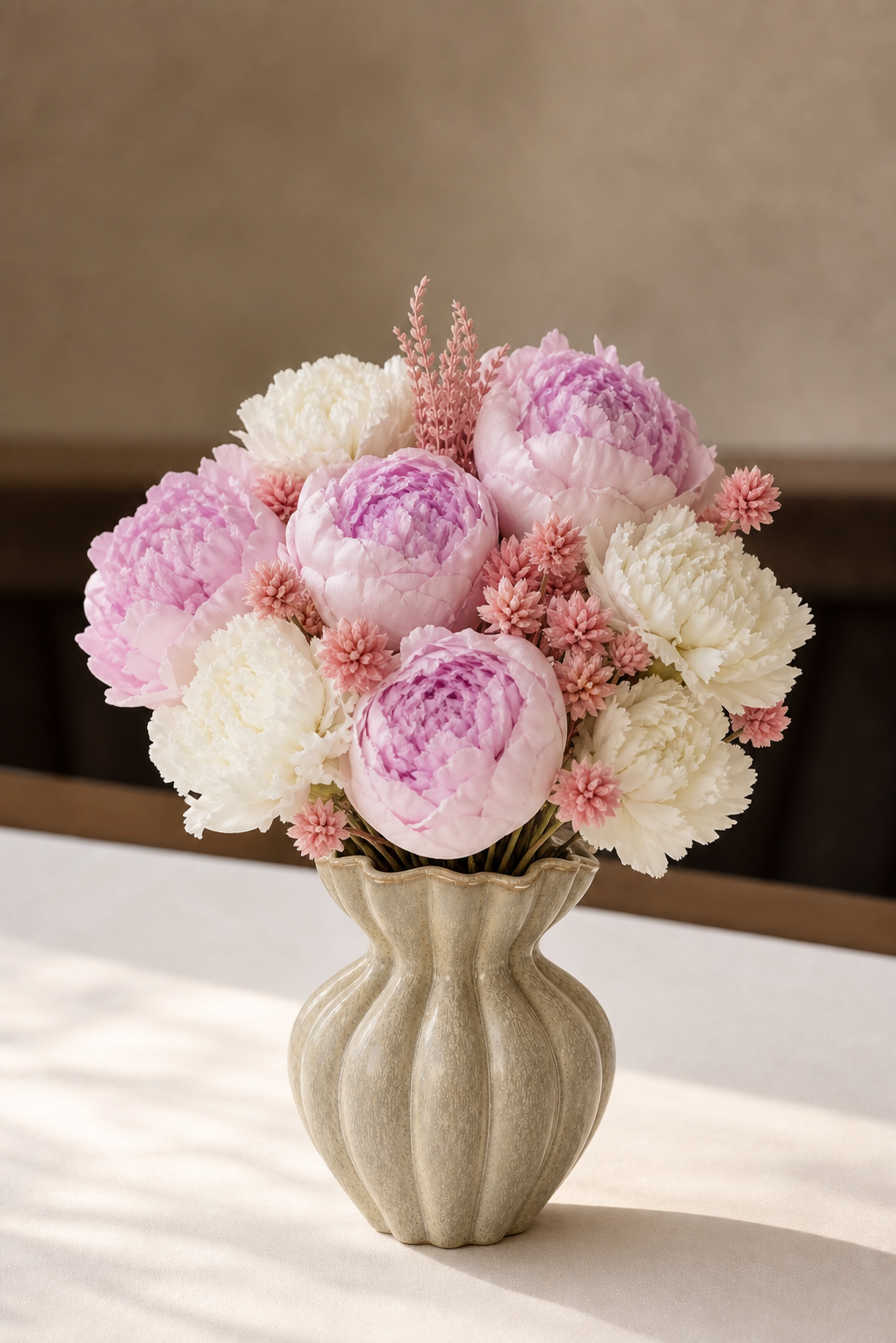 Peony Light Pink Restaurant Arrangement