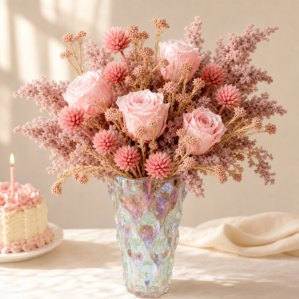 Rose Light Pink Birthday Arrangement