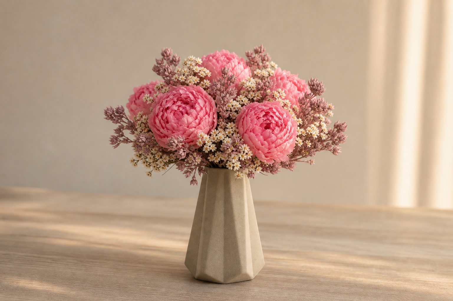 Peony Pink Dining Table Centerpiece