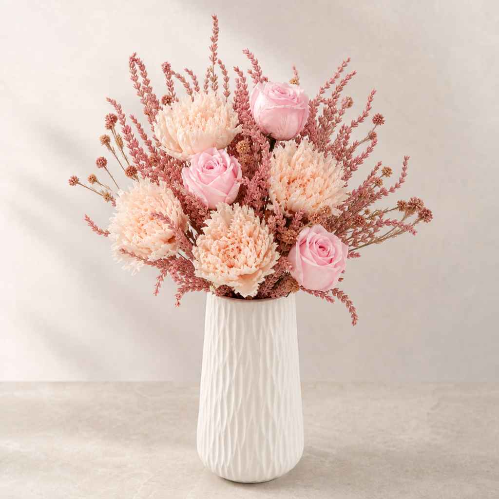 Carnation Nude Pink Desk Arrangement