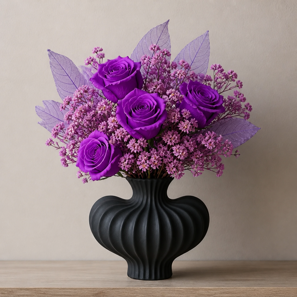 Rose Purple Shelf Arrangement