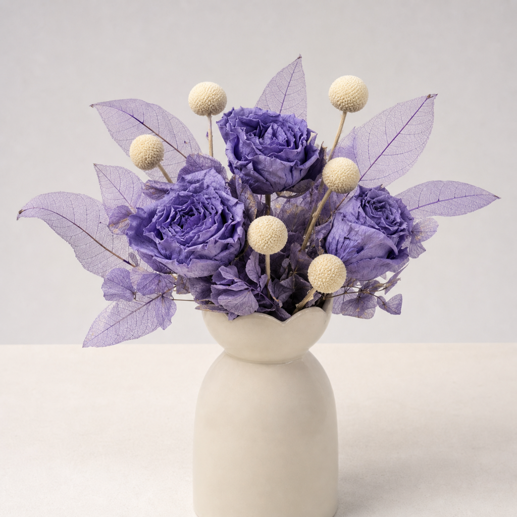 Billy Buttons White Housewarming Arrangement