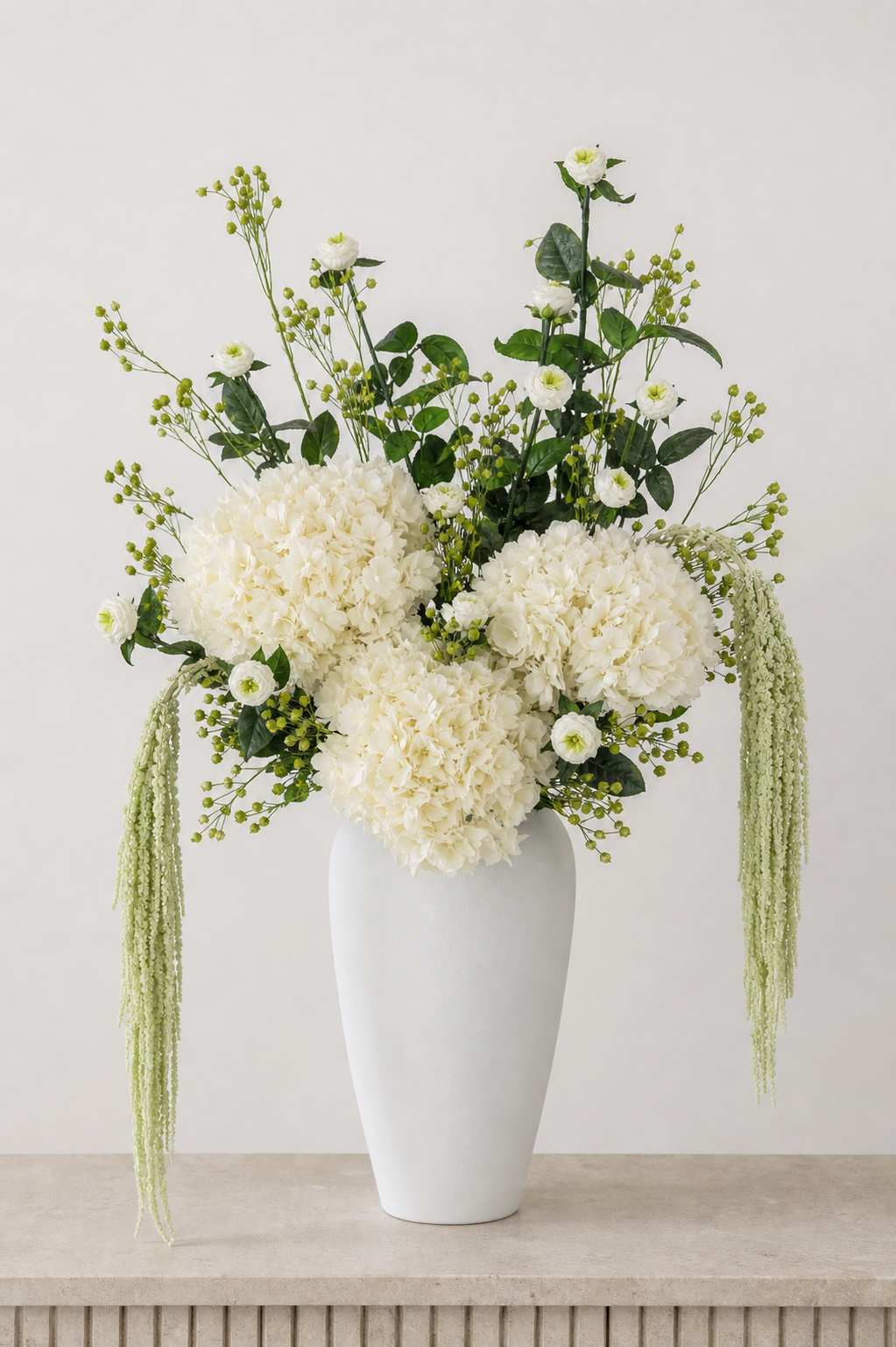 Small Austin Rose Green Console Arrangement