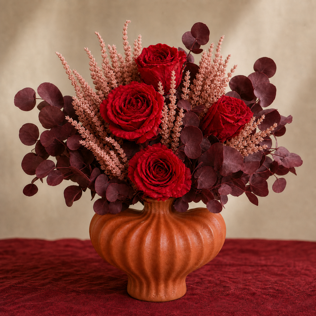 Stemmed Rose Red Anniversary Arrangement