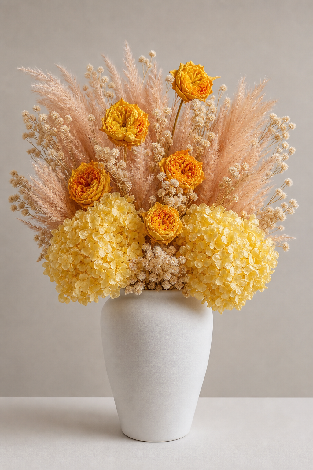 Stemmed Rose Yellow Reception Arrangement