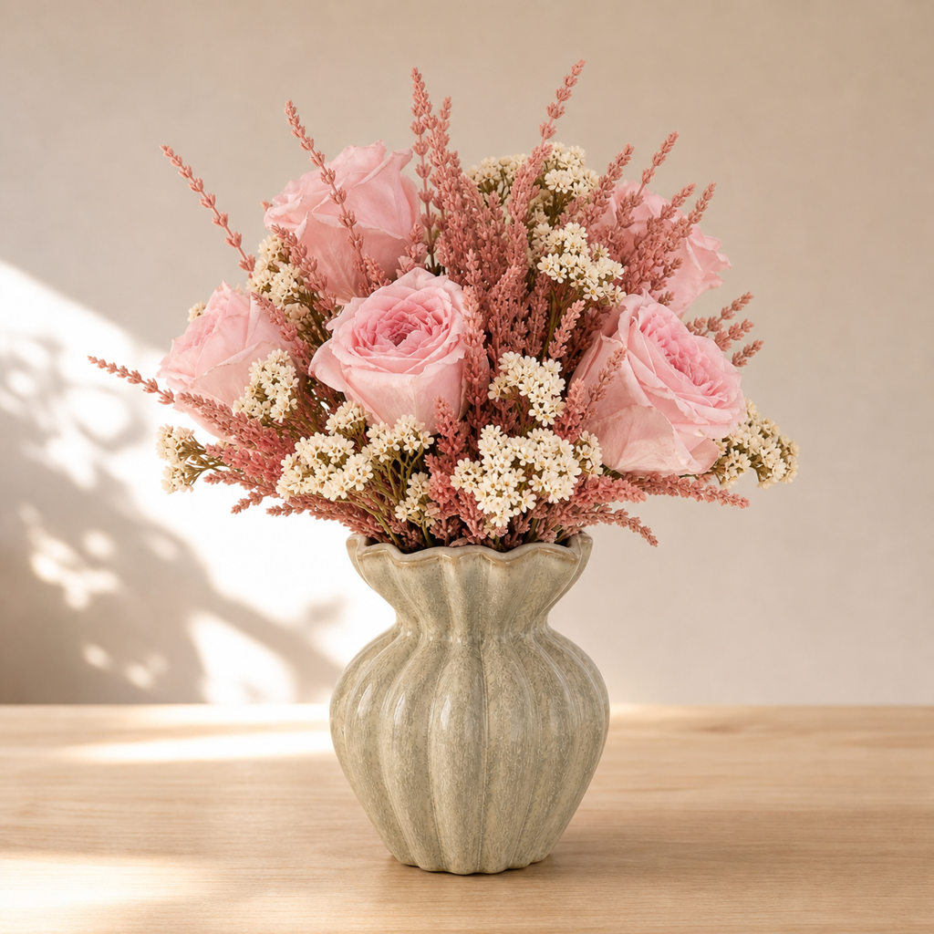 Rose Light Pink Desk Arrangement