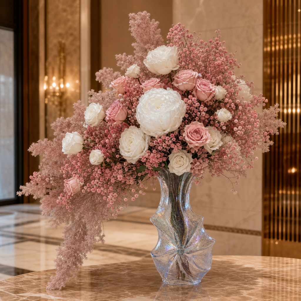 Rose Dusty Pink Hotel Lobby Arrangement