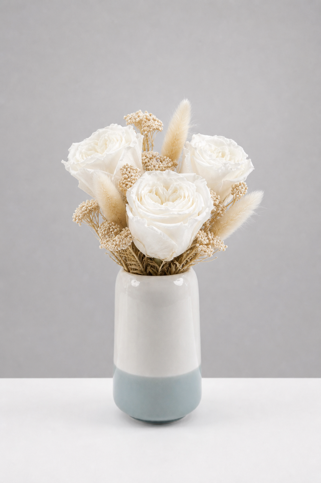 Large Austin Rose White Desk Arrangement