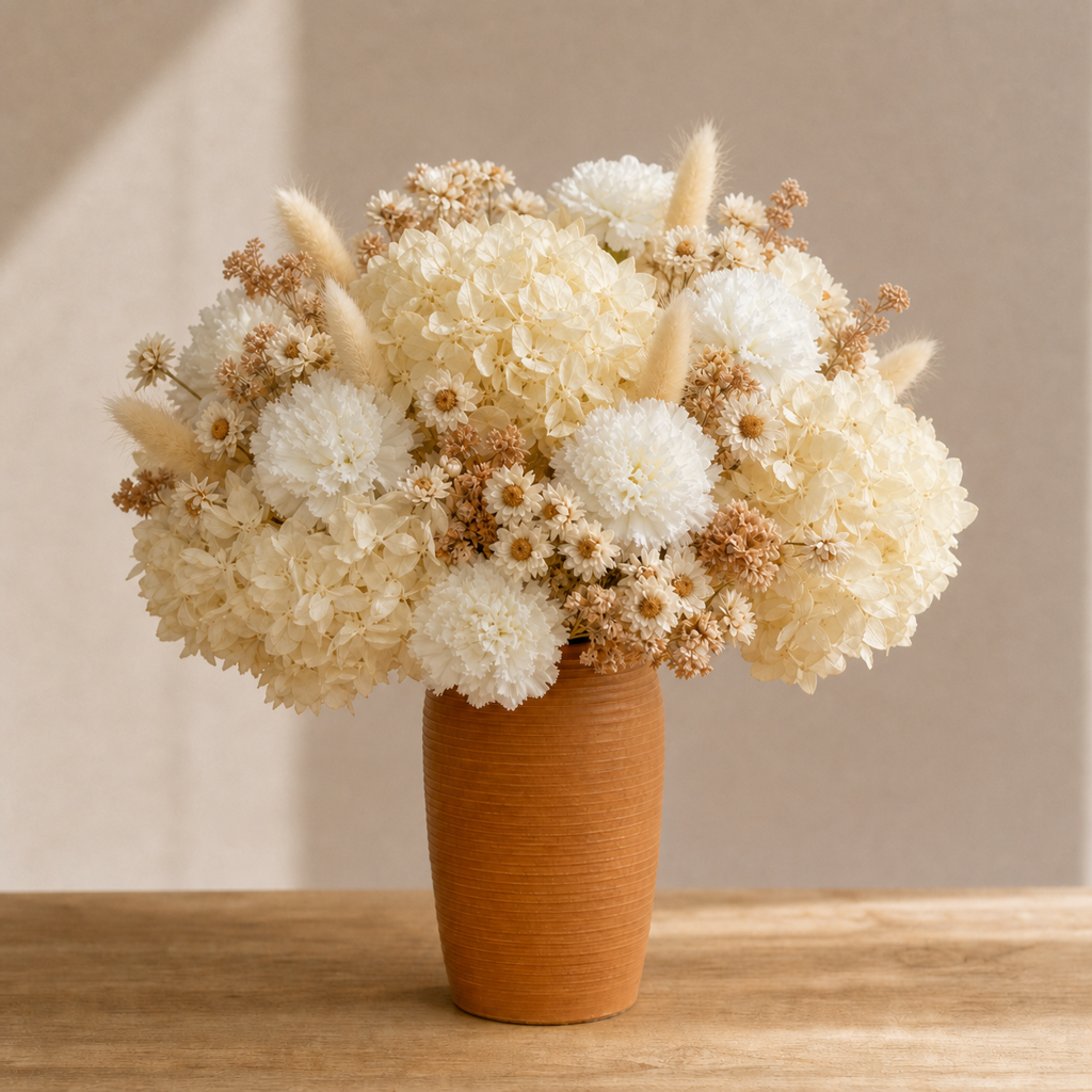 Carnation White Desk Arrangement