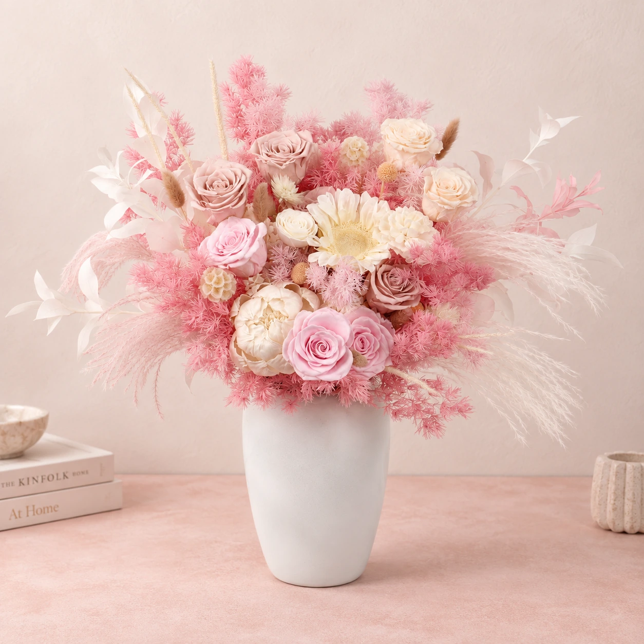 Blush Feather Grand Bouquet