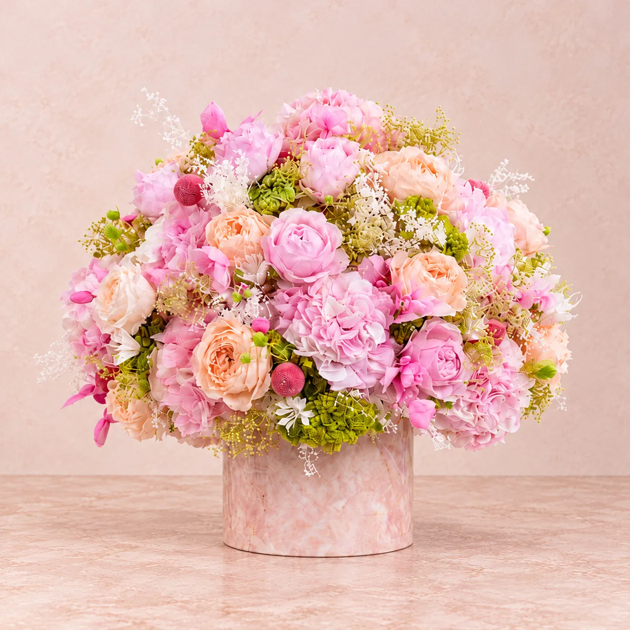 Blush Garden Marble Arrangement
