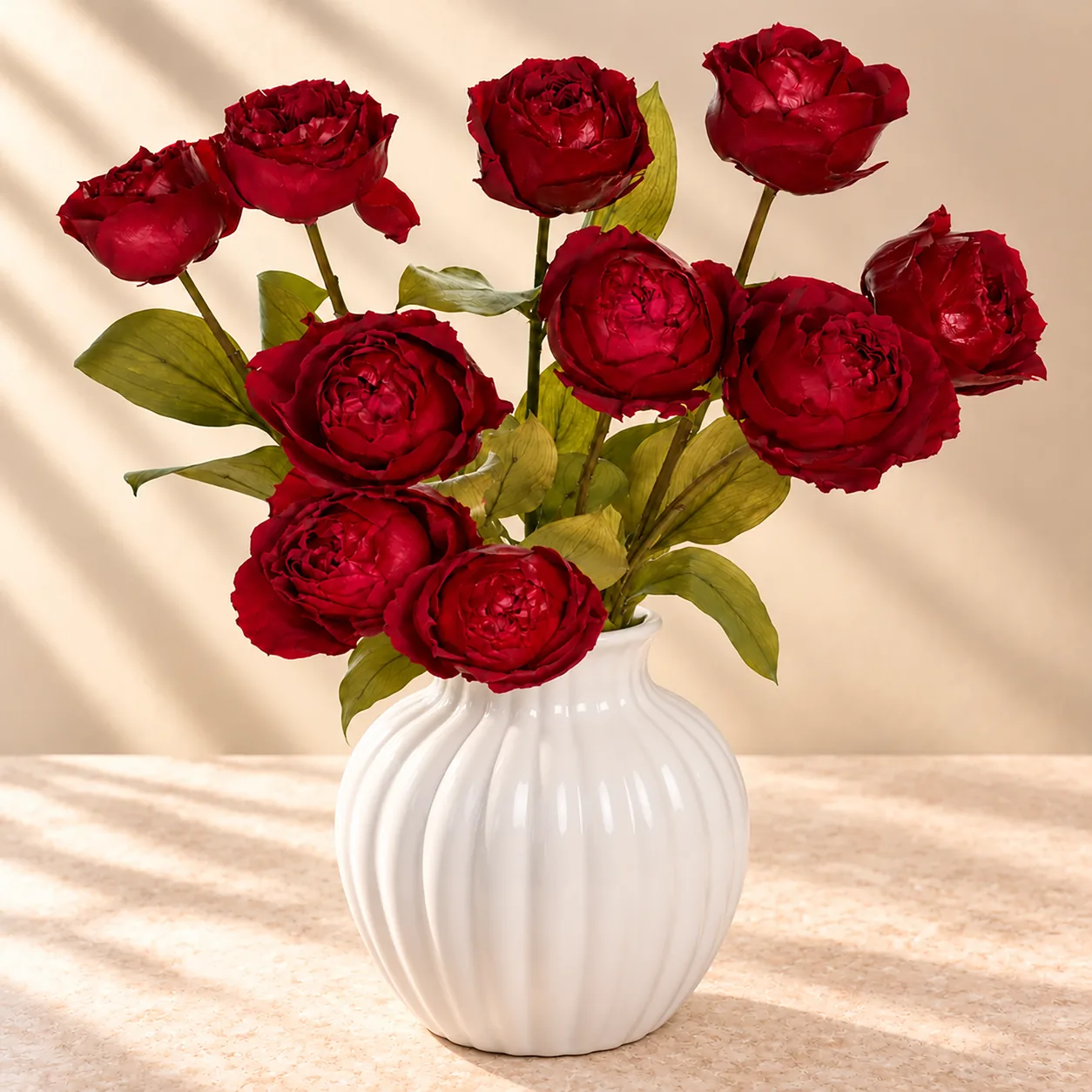 Burgundy Garden Rose Stems