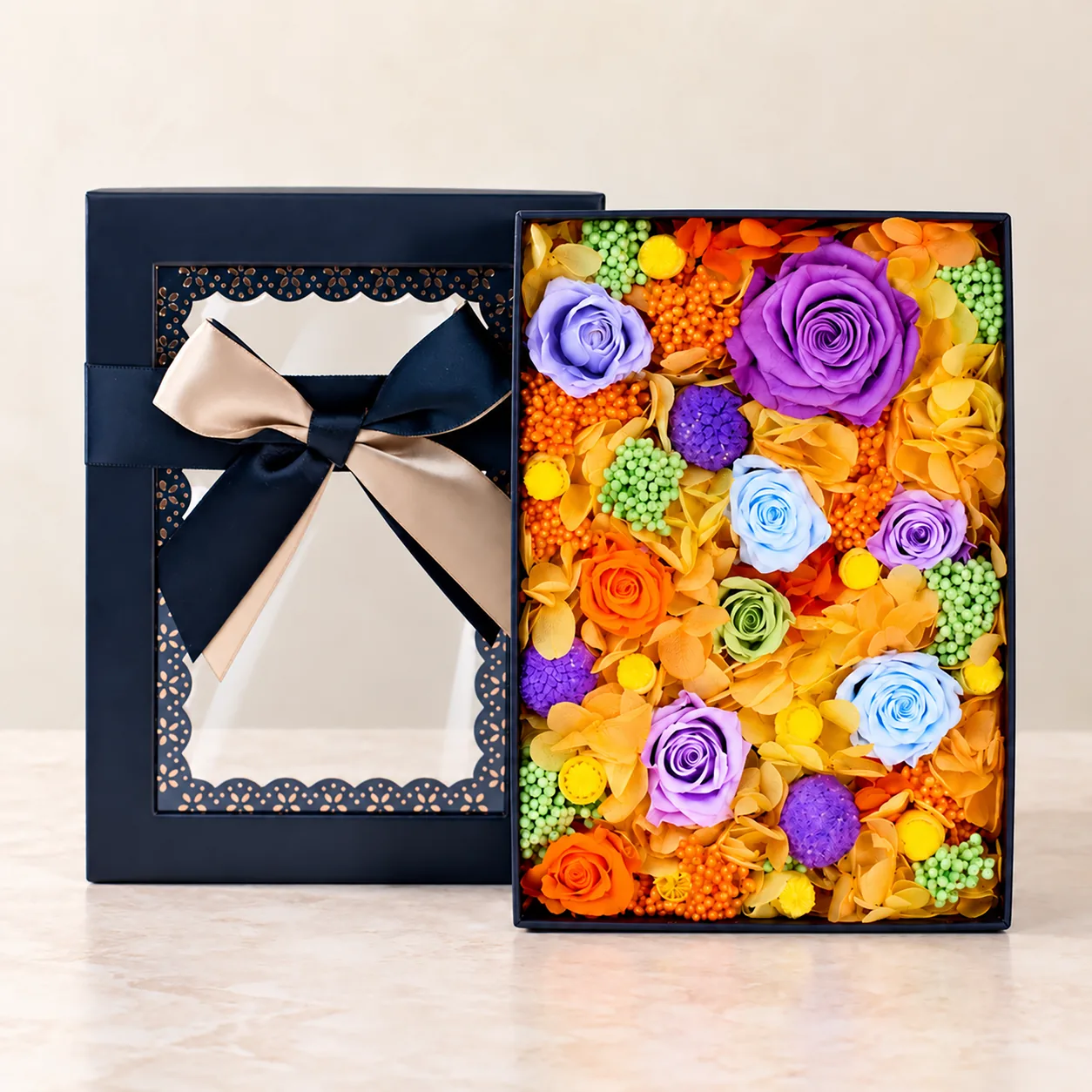 Citrus Violet Flower Box
