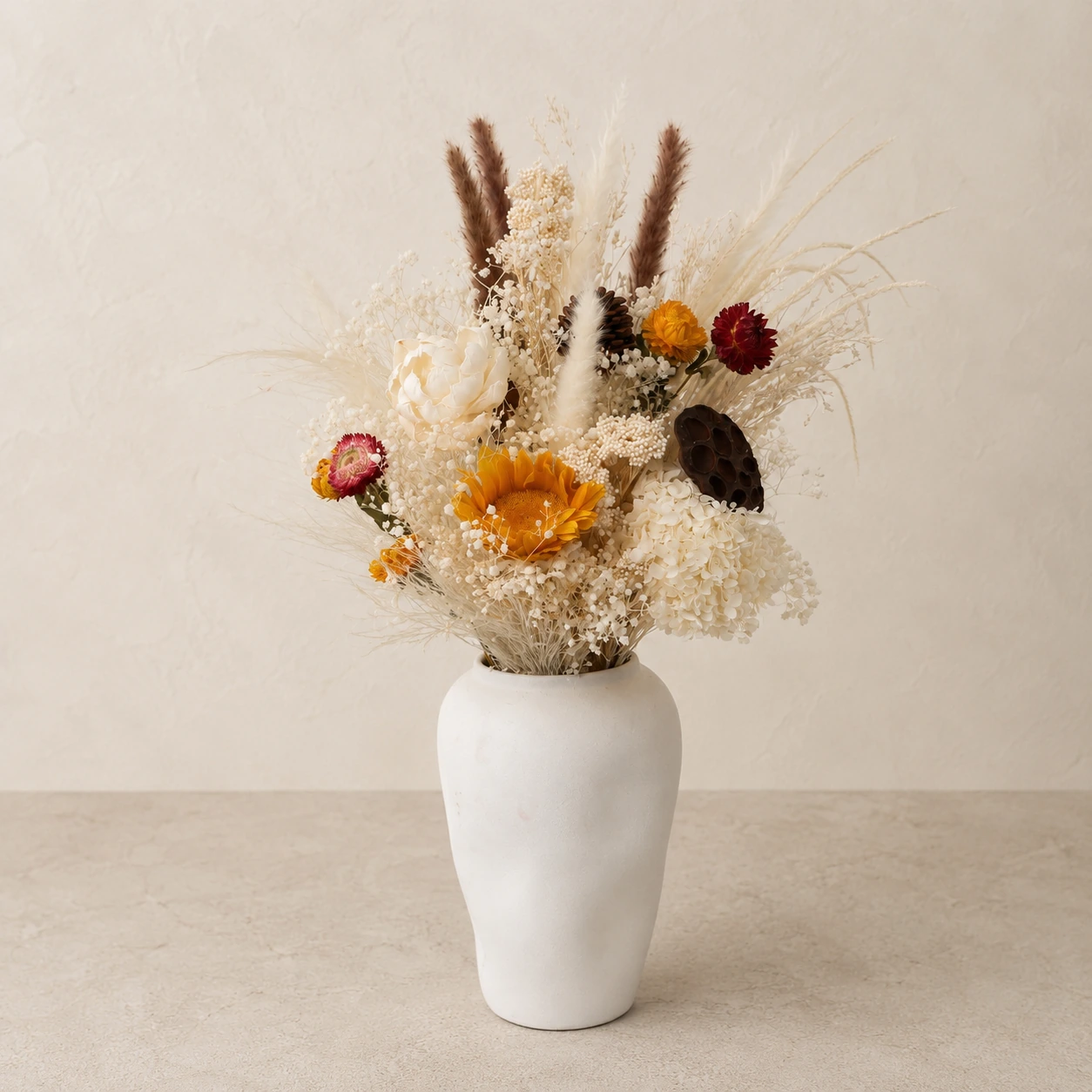 Cream & Cotton Bouquet