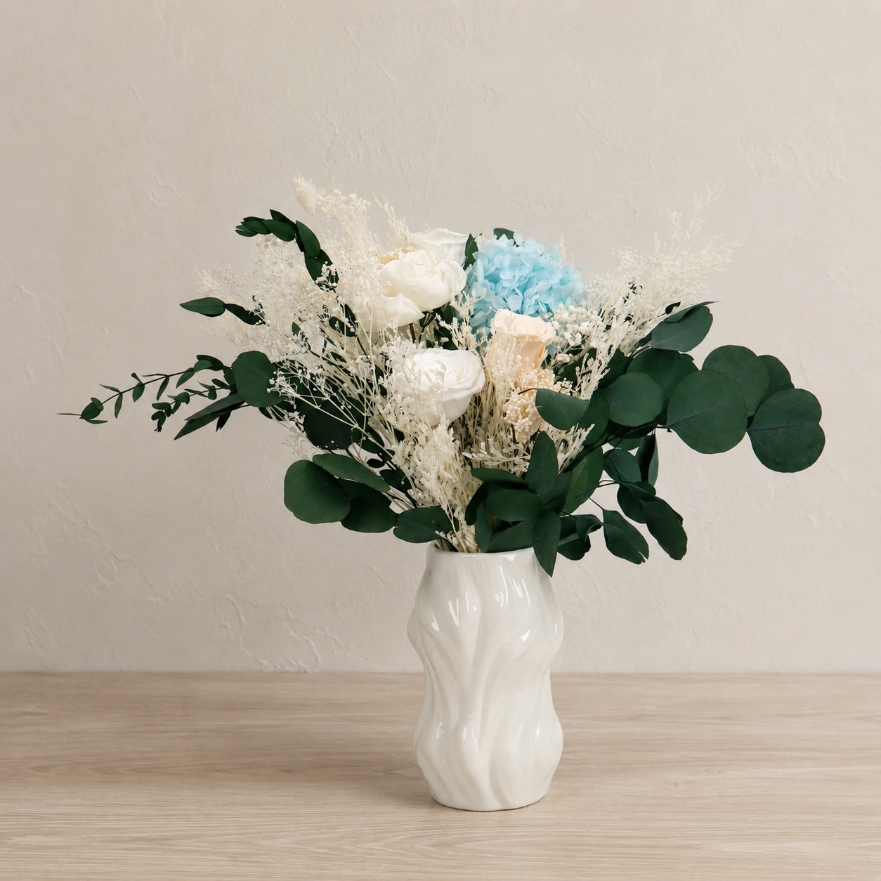 Eucalyptus & White Petite Bouquet