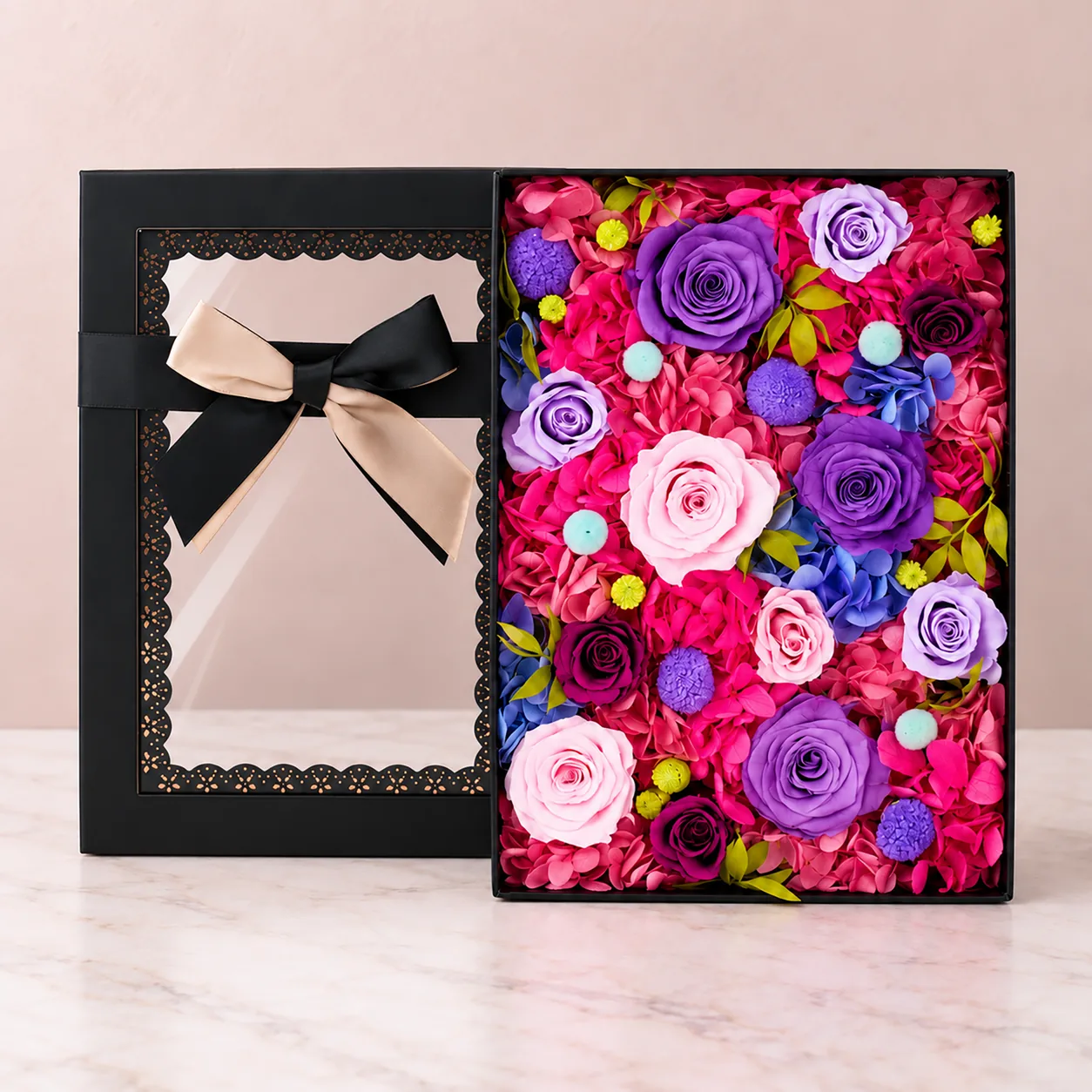 Fuchsia Night Flower Box