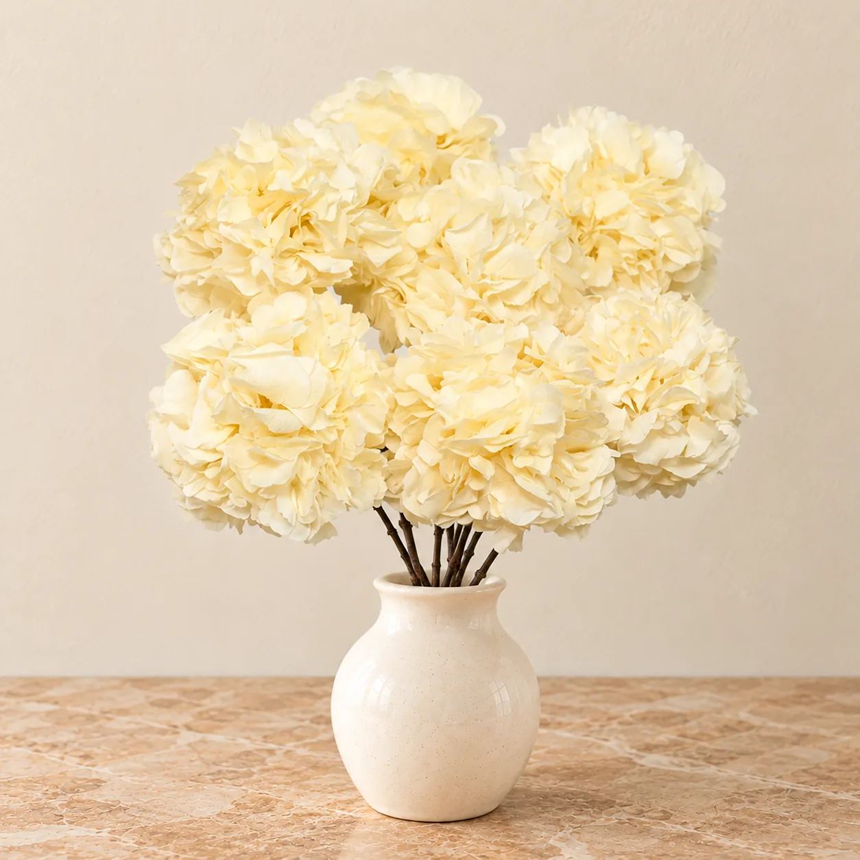 Ivory Cream Hydrangea Stems