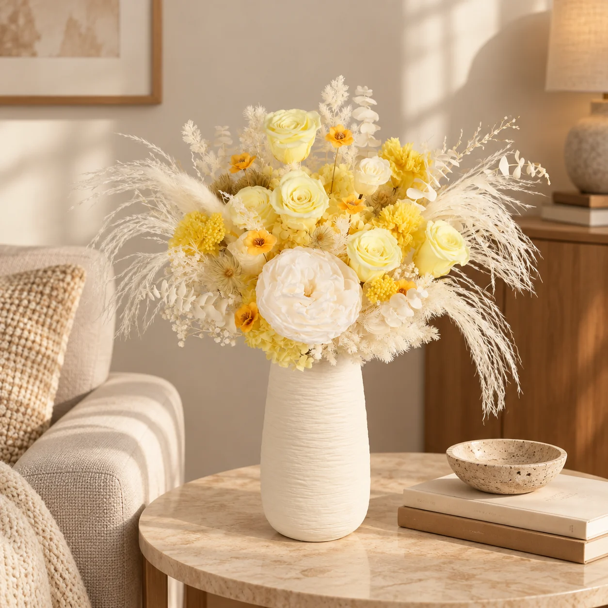 Lemon Camellia Grand Bouquet — photo 3