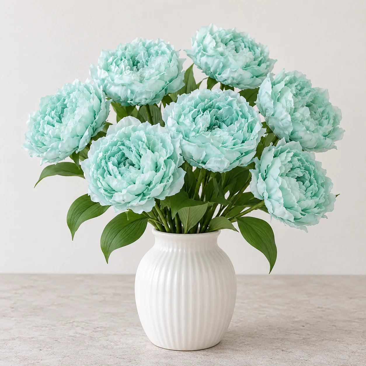 Mint Peony Stems