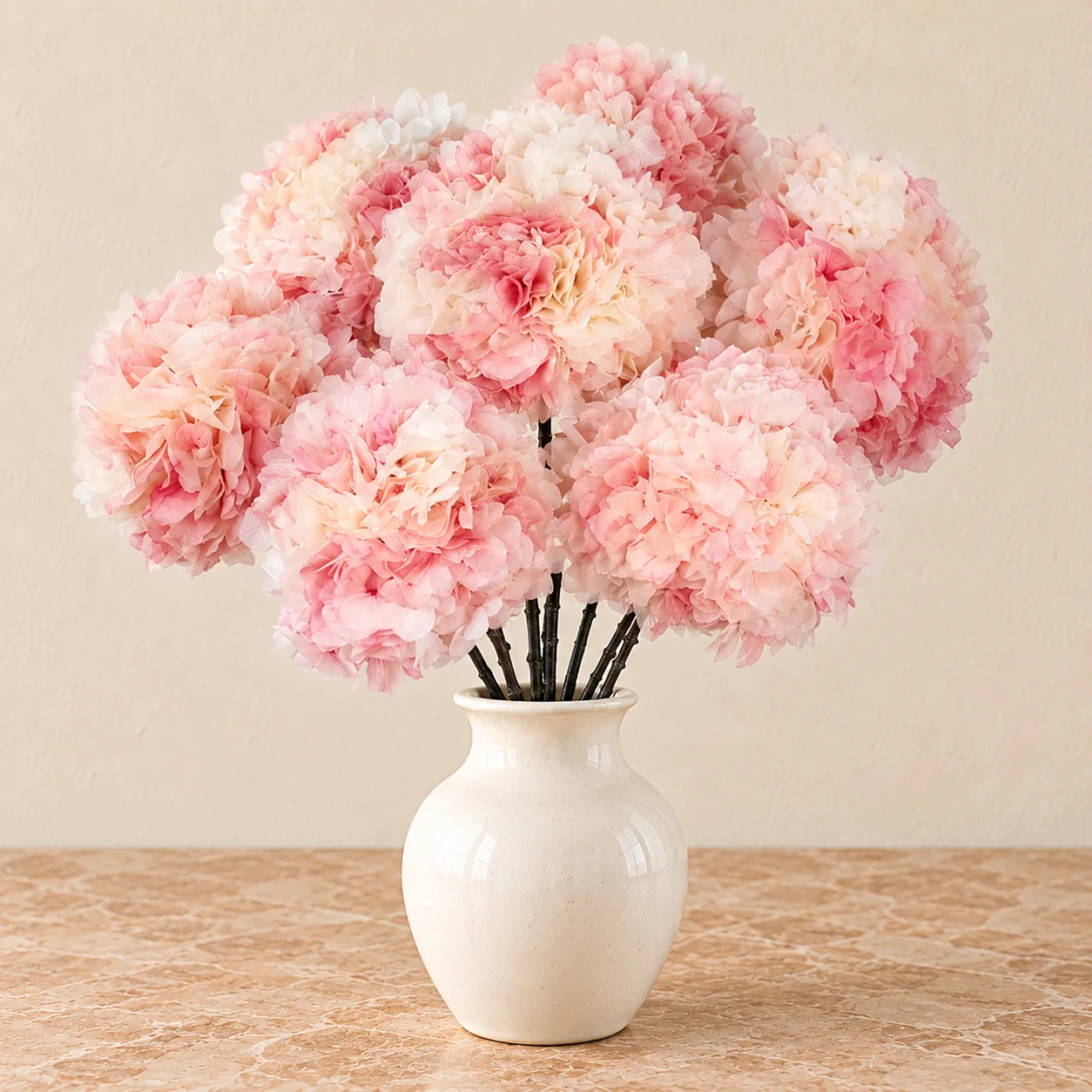 Peach Blush Hydrangea Stems