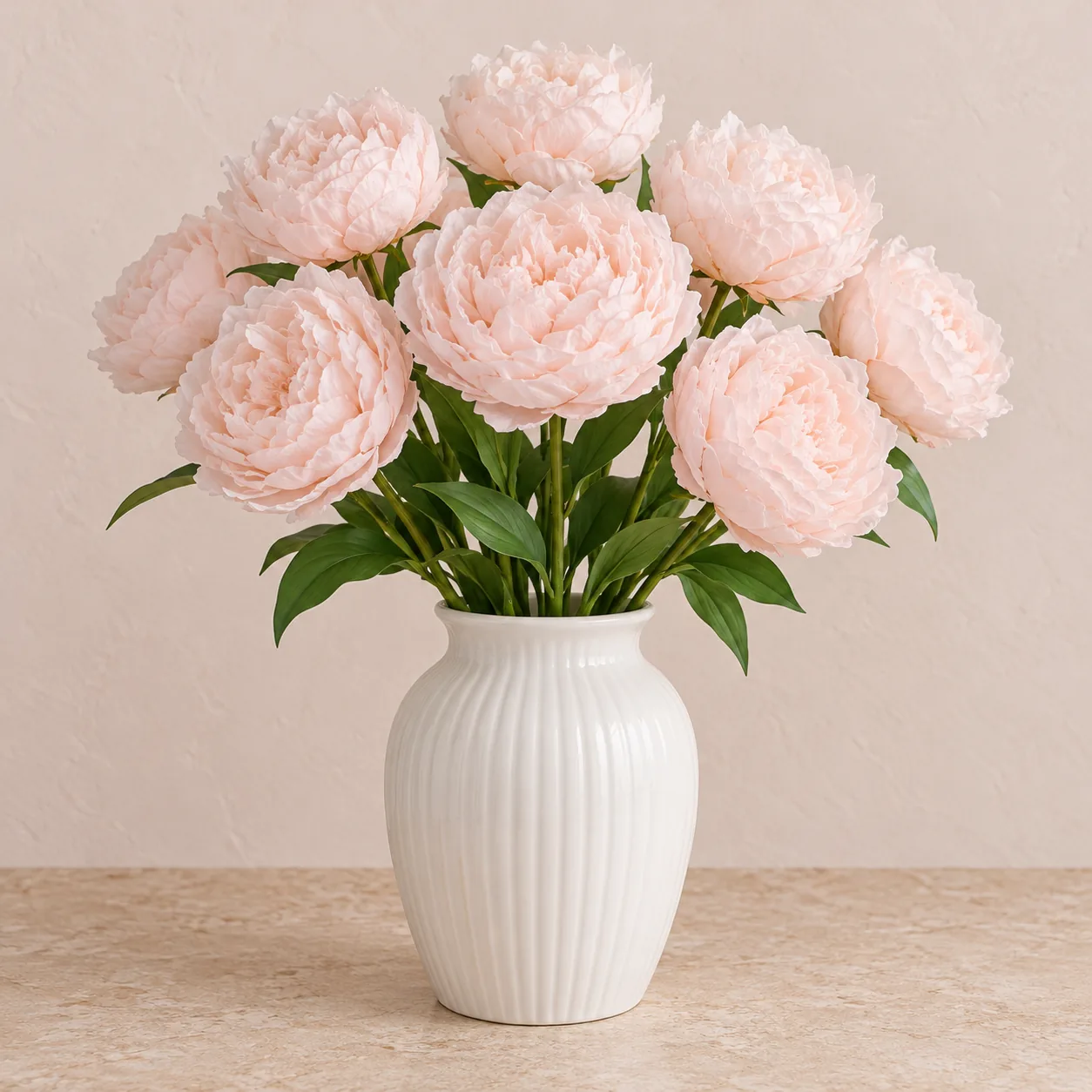Peach Peony Stems