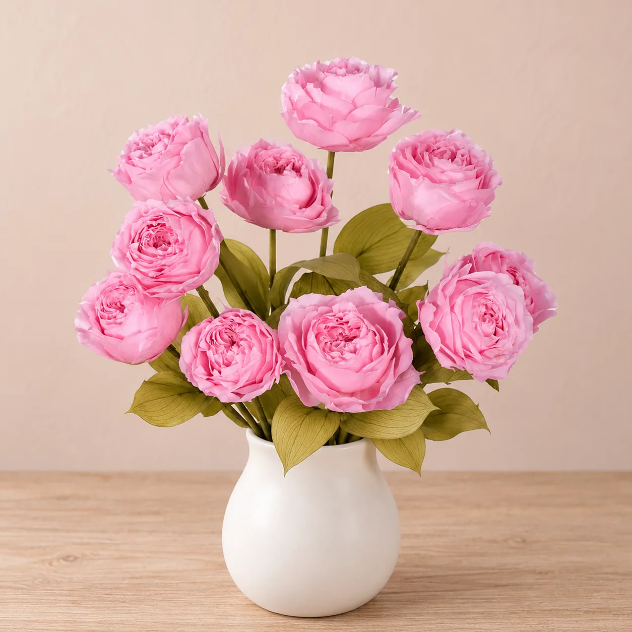 Pink Garden Rose Stems