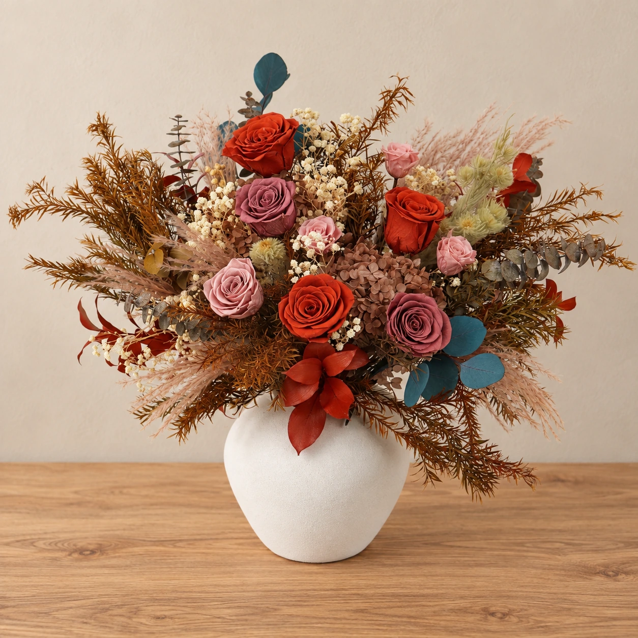 Rust & Mauve Preserved Bouquet