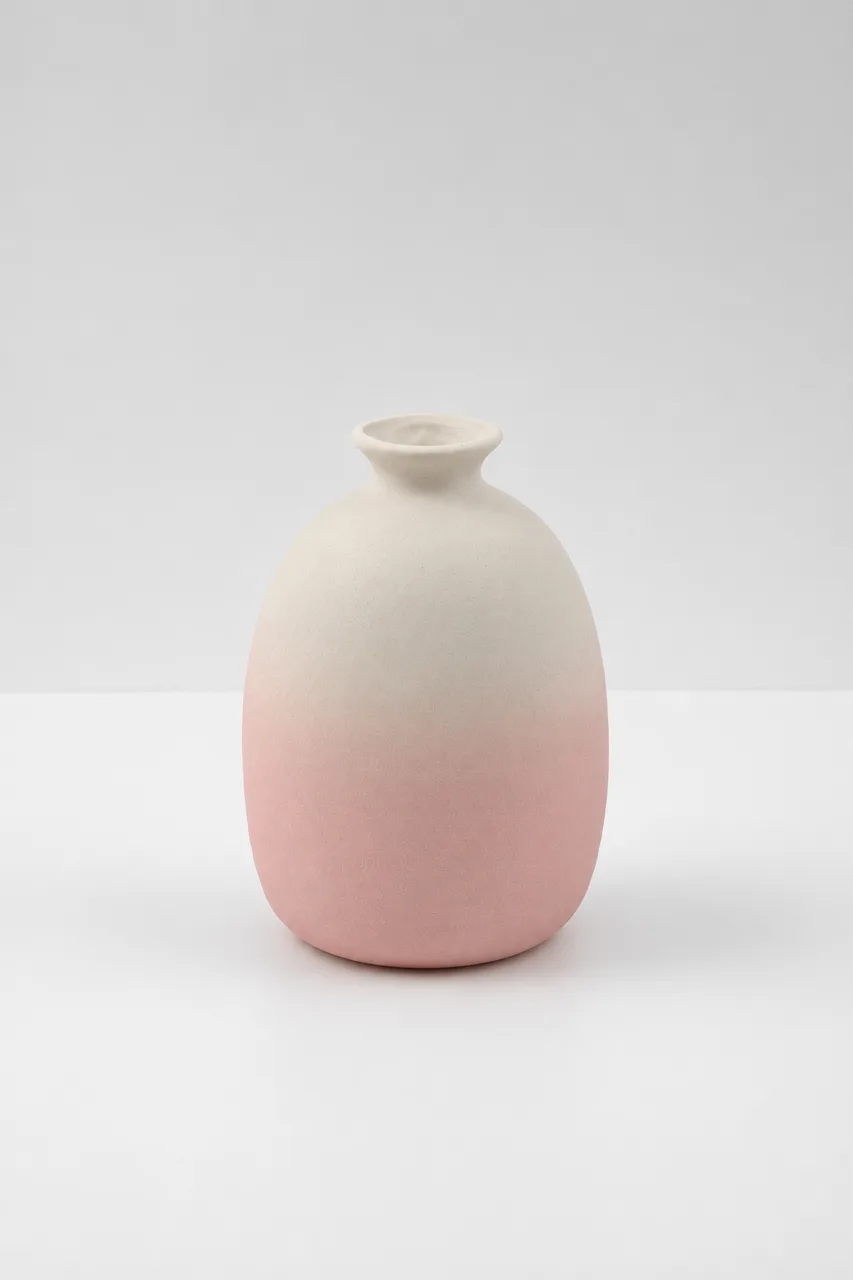 Pink Ombre Round Jar Vase
