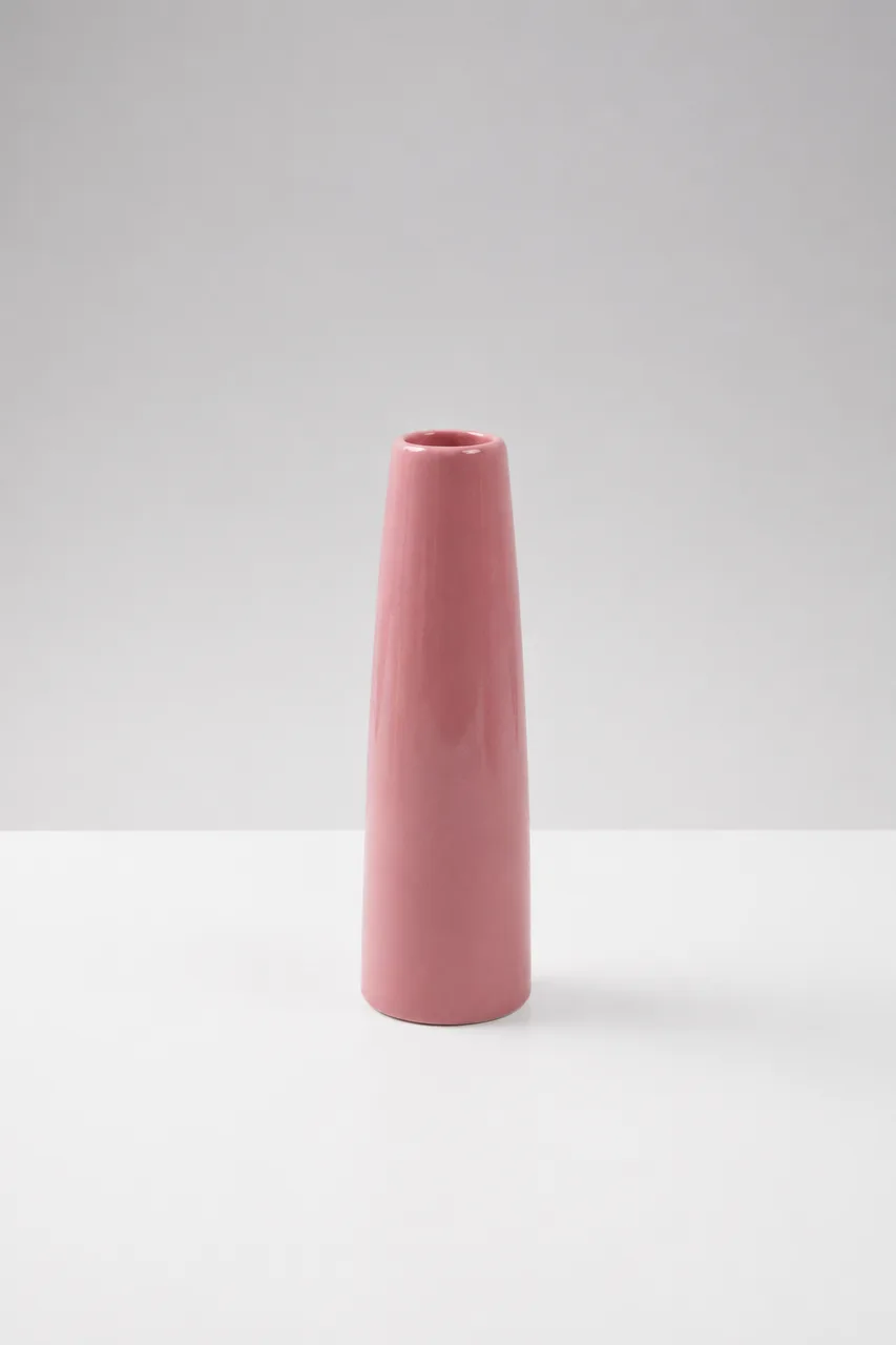 Pink Slim Tapered Bud Vase
