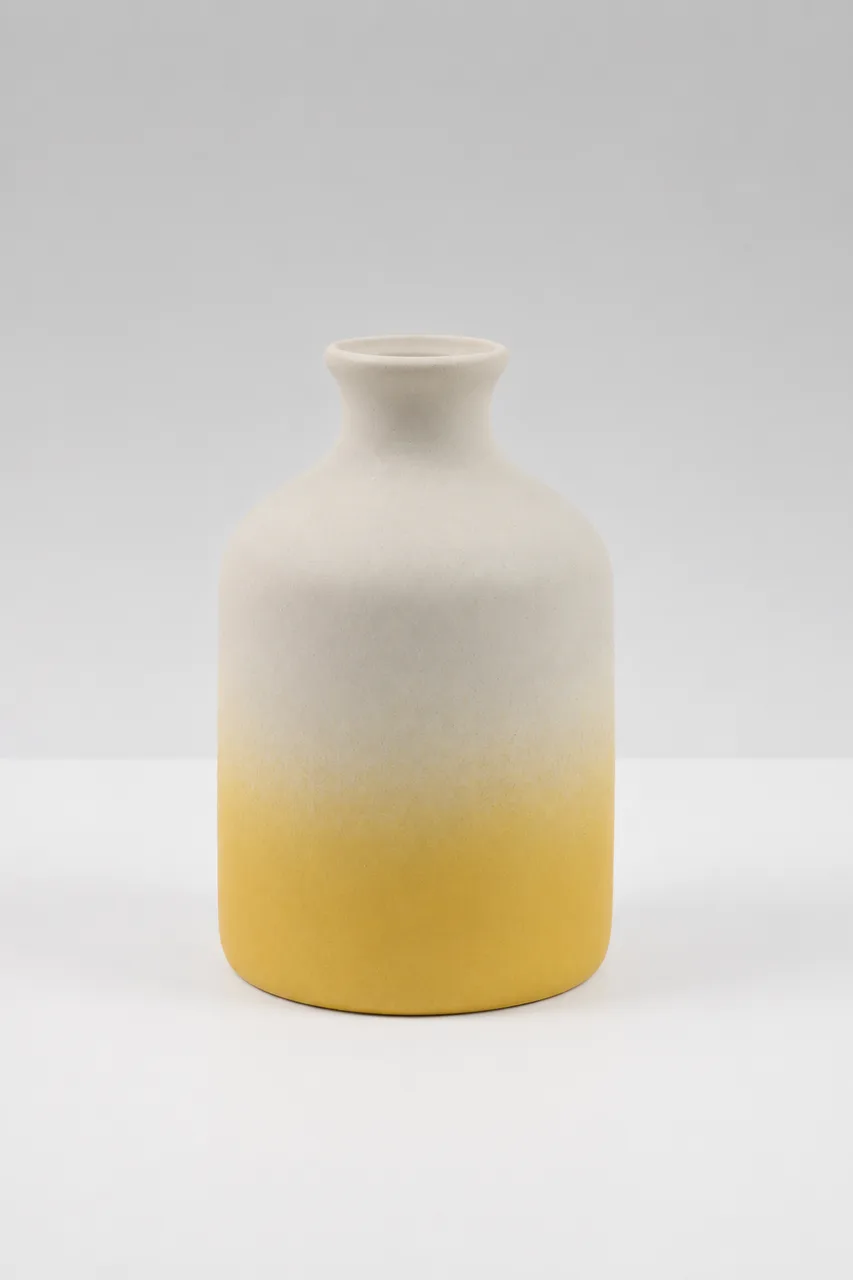 Yellow Ombre Bottle Vase